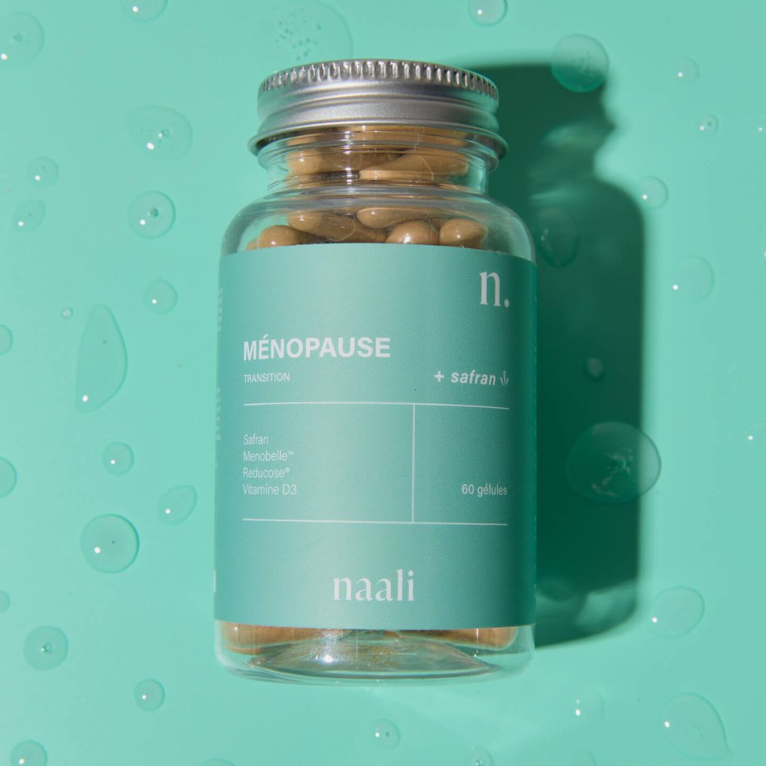 complément alimentaire naturel ménopause bouffées chaleur prise de poids safran naali
